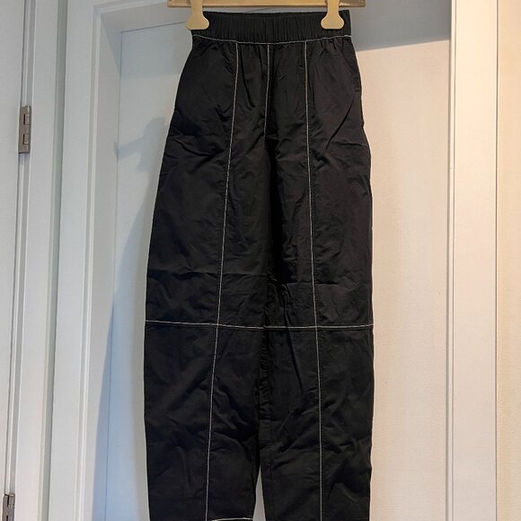 Ganni Contrast Stitch Straight Trousers - Picture 4 of 8